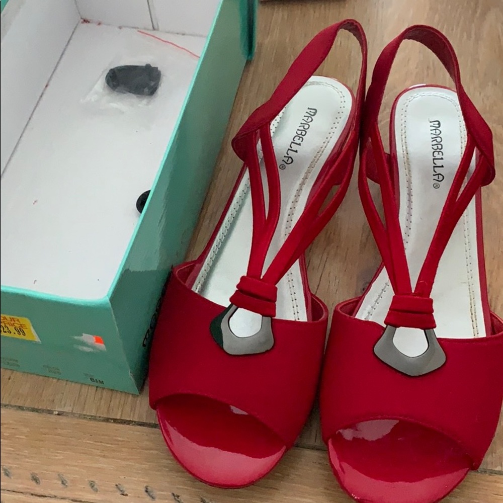 Red dress shoes
